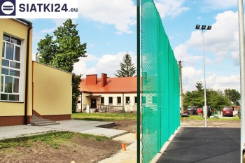 Siatki Ostrów Wielkopolski - Zielone siatki ze sznurka na ogrodzeniu boiska orlika dla terenów Ostrowa Wielkopolskiego